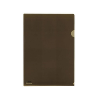 リヒトラブ カラークリヤーホルダー A4 茶 FC40157-F78-9