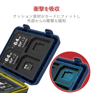 エレコム SD/microSDカードケース(耐衝撃) ネイビー CMC-SDCHD01NV-イメージ5