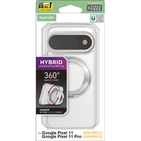 エレコム Google Pixel 11/11 Pro用ハイブリッドケース MAGKEEP スタンド シルバー PM-P262MAGSTSV