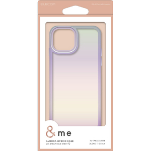 エレコム iPhone 15用ハイブリッドケース オーロラ &me ラベンダー PM-A23AHVCAPU エレコム iPhone 15用ハイブリッドケース オーロラ &me ラベンダー PM-A23AHVCAPU