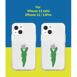 AKAN iPhone 13 Pro用ソフトクリアケース ワニ AK21010I13P-イメージ10