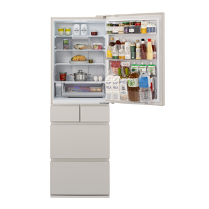 パナソニック 【右開き】410L 5ドア冷蔵庫 マットライトベージュ NR-E41RY2-C-イメージ2