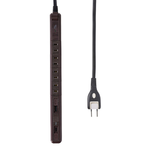 エルパ スリム回転USBタップ 4個口2ポート PD対応 2m 木目調 WB-RSL4222SUCWD-イメージ1
