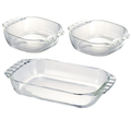 ハリオ 耐熱ガラス製トースター皿 3個セット HTZ2808ﾀｲﾈﾂｶﾞﾗｽﾄ-ｽﾀ-ｻﾞﾗ3P