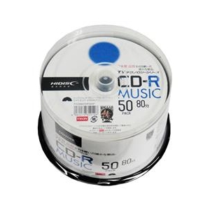 磁気研究所 音楽用CD-R  700MB 1-48倍速対応 インクジェットプリンタ対応 50枚入り TYシリーズ TYCR80YMP50SP-イメージ1