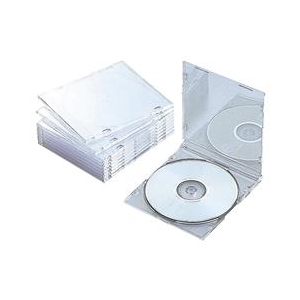 エレコム Blu-ray/DVD/CDケース(スリム/PS/1枚収納) 10パック CCD-JSCS10シリーズ クリア CCD-JSCS10CR-イメージ1