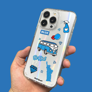 BOOGIE WOOGIE iPhone 13 Pro用オーロラケース Blue BW22011I13PBL-イメージ10