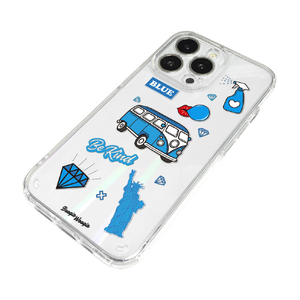 BOOGIE WOOGIE iPhone 13 Pro用オーロラケース Blue BW22011I13PBL-イメージ2