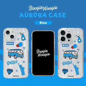 BOOGIE WOOGIE iPhone 13 Pro用オーロラケース Blue BW22011I13PBL-イメージ4