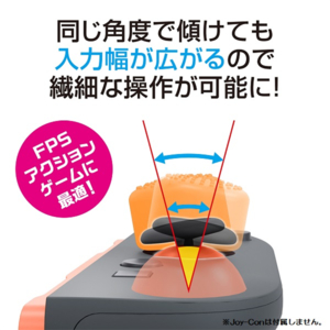 スリースト Joy-Con用スティックキャップ オレンジ×グリーン GUS2F110-イメージ5