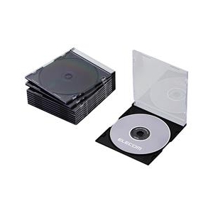 エレコム Blu-ray/DVD/CDケース(スリム/PS/1枚収納) 10パック CCD-JSCS10シリーズ ブラック CCD-JSCS10BK-イメージ1