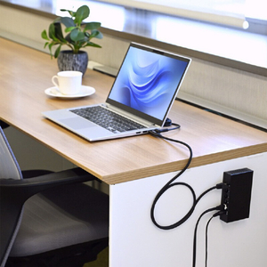 バッファロー USB-C to GigaLANアダプターケーブル(マグネット結束モデル)(1m) ブラック LUAMC-U3CG10BK-イメージ5