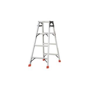 トラスコ中山 TRUSCO　はしご兼用脚立　アルミ合金製・脚カバー付　高さ1．11m THK-120-イメージ1
