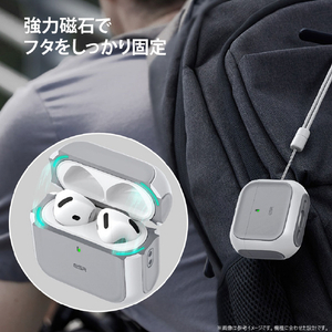 ESR AirPods Pro 3 ORBIT MagSafe対応ハイブリッドケース パープル ES28011APP3-イメージ7