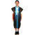 アーテック サテンロングハッピ(ハチマキ付) 黒(襟青) M FCE419L-19091-イメージ3