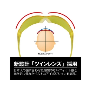 山本光学 一眼型セーフティグラス レンズテンプルカラーイエロー FC334FM-3756599-イメージ2