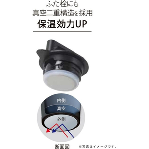 パール金属 外でも使える全真空ポット1．1L ホワイト HC12WH-イメージ6