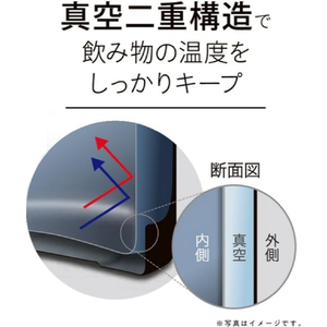 パール金属 外でも使える全真空ポット1．1L ホワイト HC12WH-イメージ7