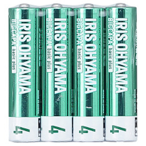 アイリスオーヤマ アルカリ乾電池単4形 4本パック BIGCAPA basic+ LR03BBP/4S-イメージ1