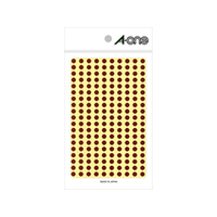 エーワン カラーラベル 丸型 直径5mm 茶 200面 9シート F863858-07067
