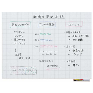 マグエックス 暗線入マグネットホワイトボードシート 大 F855147-MSHP-6090-M-イメージ2
