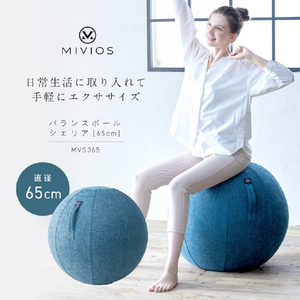 アルインコ バランスボール シェリア 65cm MIVIOS ロイヤルブルー MVS365-イメージ2