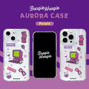BOOGIE WOOGIE iPhone 13 Pro用オーロラケース Purple BW22012I13PPL-イメージ4