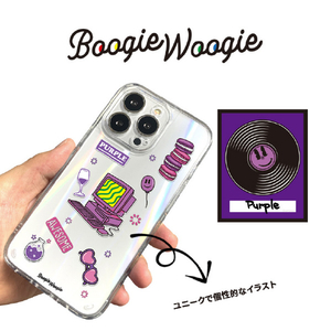 BOOGIE WOOGIE iPhone 13 Pro用オーロラケース Purple BW22012I13PPL-イメージ5