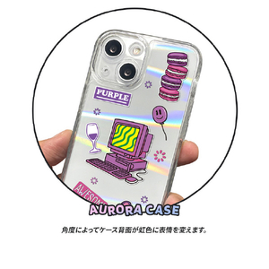 BOOGIE WOOGIE iPhone 13 Pro用オーロラケース Purple BW22012I13PPL-イメージ6