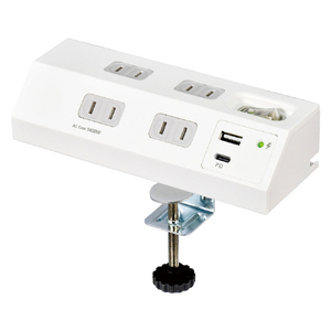 エルパ 集中スイッチ付きデスクUSBタップ 4個口2ポート PD対応2m ホワイト WLS-RDS4222SUCW-イメージ1