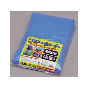 アイリスオーヤマ ブルーシート#3000 厚手 約3.6×5.4m F815908-B30-3654-イメージ1