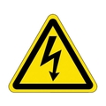 日本緑十字社 JIS規格ステッカー標識 高電圧警告マーク  100mm三角 10枚組 FC205GK-8248233