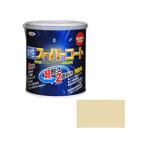アサヒペン 水性スーパーコート 1.6L ティントベージュ FC600NV-イメージ1