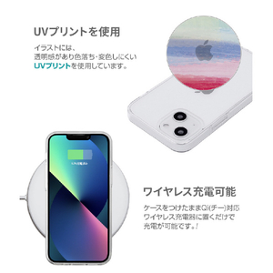 AKAN iPhone 13 Pro用ソフトクリアケース 海の波 ブルー AK21013I13P-イメージ9