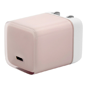 ラスタバナナ PD20W対応 TYPE-C1ポート AC充電器 クリアピンク RACC20W07PK-イメージ1