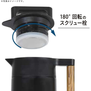 パール金属 外でも使える全真空ポット1．1L ブラック HC13BK-イメージ4