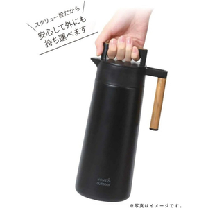 パール金属 外でも使える全真空ポット1．1L ブラック HC13BK-イメージ5