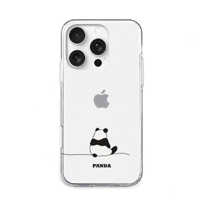 AKAN AK27013I16PR iPhone 16 Pro用ソフトクリアケース パンダ