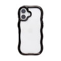 Hamee iPhone17用 クリアケース IFACE BEBLING WAVE ブラック 41-190139