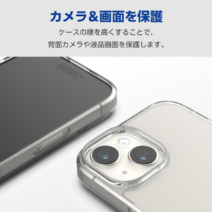 エレコム iPhone 15用ハイブリッドケース クリア PM-A23AHVCKCR-イメージ7
