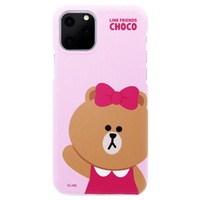 LINE FRIENDS iPhone 11 Pro Max用ケース SLIM FIT ベーシック チョコ KCJ-SFM003