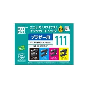 エコリカ リサイクルインクカートリッジ ECI-BR111-4P-イメージ1