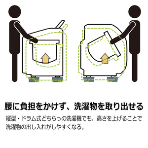 タツフト 洗濯機高さ調整ゴムマット TFI5515-イメージ8