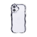 Hamee iPhone17用 クリアケース IFACE BEBLING WAVE シルバー 41-190146