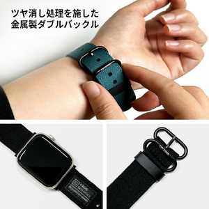 araree SOFT WOVEN STRAP for Apple Watch 49/45/44/42mm グリーン AR25014AW-イメージ10