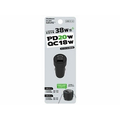 カシムラ DC/USB 2ポート38W PD20W+QC18W FCE131Y-DC067