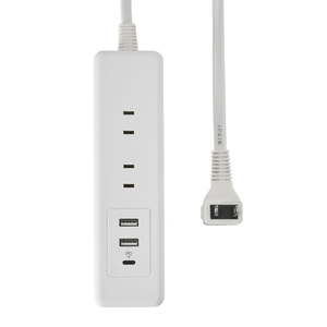 エルパ コード付きUSBタップ 6個口3ポート PD対応2m ホワイト WL-R6322SUCW-イメージ1