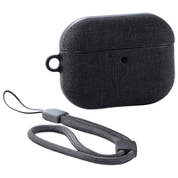 エレコム AirPods Pro 3用ファブリックタッチケース ブラック AVA-AP07CCBK