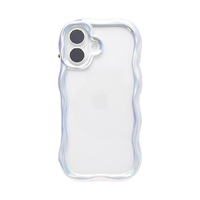 Hamee iPhone17用 クリアケース IFACE BEBLING WAVE ホワイトオーロラ 41-190153