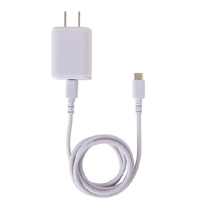 クオリティトラストジャパン PD35W対応 TYPE-C1ポート/USB1ポート ACアダプタ+CTOCケーブル パープル QTC-026PU-イメージ1